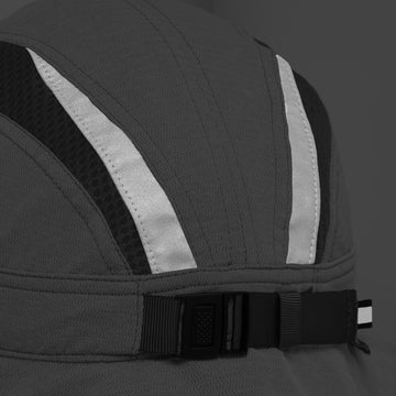 A studio photo showing the reflective details on the back of the Ultra Adventure Hat